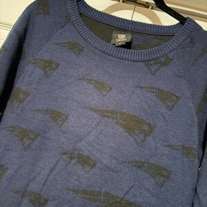 Pats Dress NFL New England Patriots Blue and Black Crewneck Sweater Dress